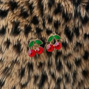 90s/y2k cherry stud earrings